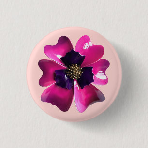 Tropiskt orchid-MOD Retro Hawaii Bröllop Flower Knapp