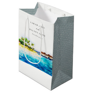 Tropiskt övervatten Villa Sjölandskap Beach Weddin
