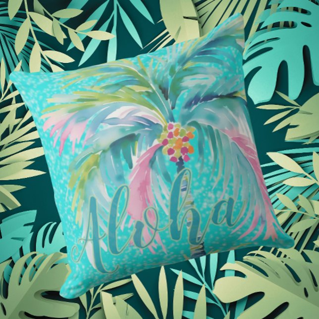 Tropiskt palmträd Aloha Inomhus Utomhus Kudd Kudde (Aloha!)