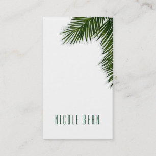 Tropiskt palmtreeblad Elegant sommar Chic Anpassad Visitkort