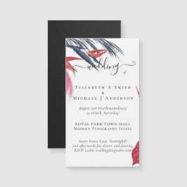 Tropiskt Pampas Grass Navy Berry Bröllop