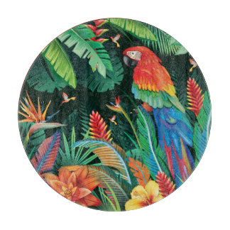 Tropiskt papegoja: Bakgrund för exotisk Blommigt.