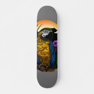 Tropiskt papegoja mini skateboard bräda 18,5 cm