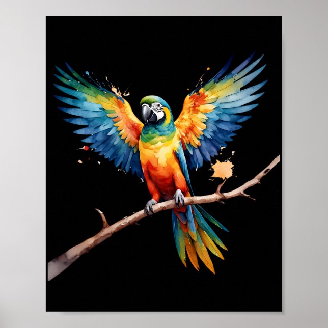 Tropiskt papegoja poster (Framsidan)