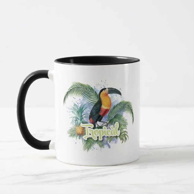 Tropiskt papegoja tema mugg (Vänster)