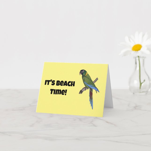 Tropiskt papegojmålning för fåglar eller Beach Äls Kort (Liten växt)