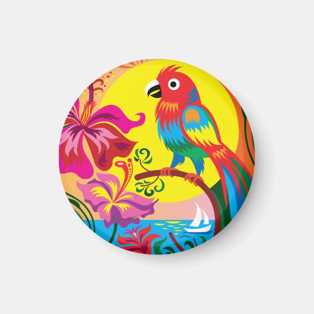 Tropiskt papegojparadis magnet (Framsidan)