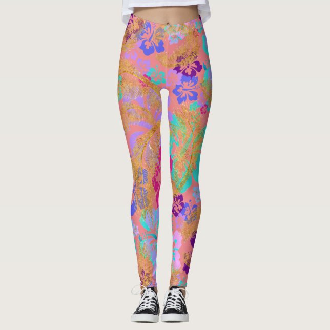Tropiskt Paradis CBDOilPrincess Leggings (Framsida)