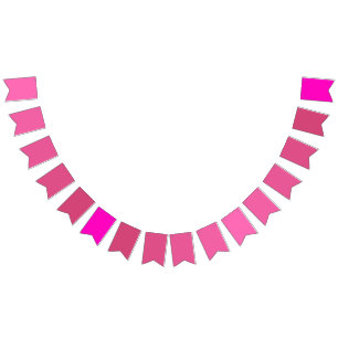 Tropiskt Paradis Gradient Varmljus Rosa till Fuchs Vimplar
