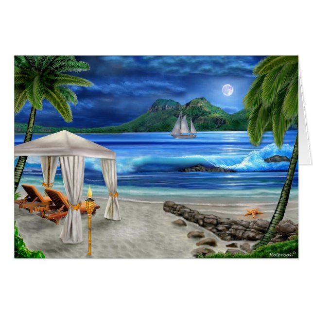 TROPISKT PARADIS HÄLSNINGSKORT (Framsidan Horizontal)