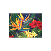 Tropiskt Paradis Hawaiian Stor Lindad Canvas