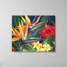 Tropiskt Paradis Hawaiianskt Lindat Canvas