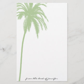 Tropiskt paradis i grön brevpapper