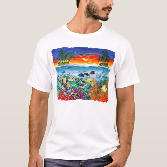 Tropiskt paradis tee shirt (Framsida)