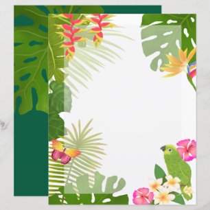 Tropiskt Paradis Vit Blank