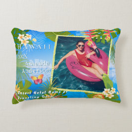 Tropiskt paradise Memory Photo Prydnadskudde