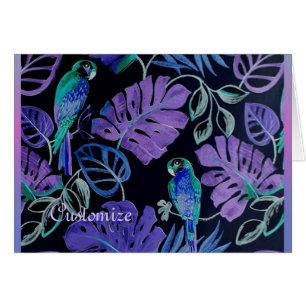 Tropiskt parrot Paradise Card OBS Kort