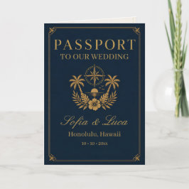 Tropiskt pass bröllopsinbjudan för destination inbjudan