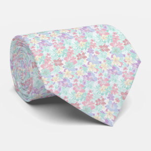 Tropiskt pastell blomster mönster slips