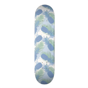 Tropiskt pastellfärgat ananasmönster old school skateboard bräda 21,6 cm