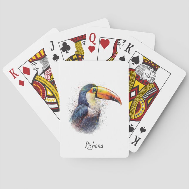 Tropiskt pekdon, anpassningsbar casinokort (Baksidan)