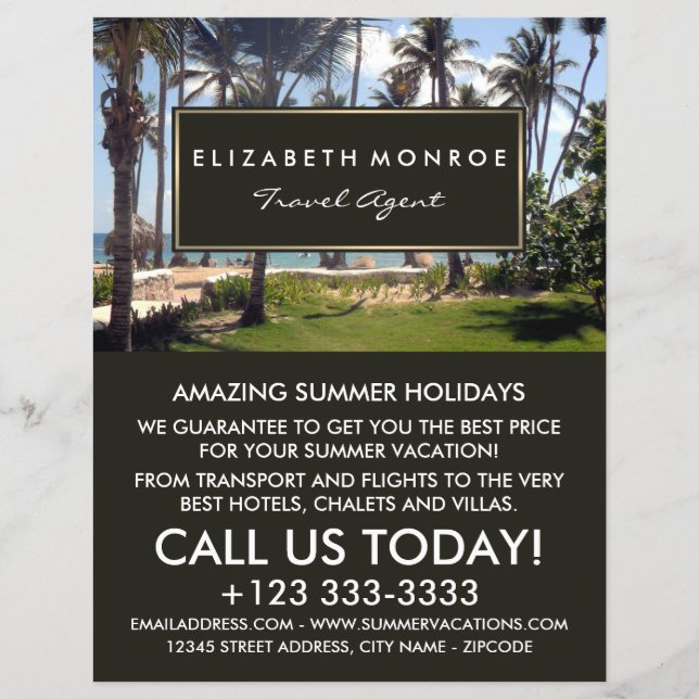 Tropiskt persiko, Travel Agent-reklamflygare Reklamblad (Framsidan)