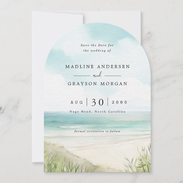 Tropiskt persikofoto med vattenfärg Spara datum Inbjudningar (Framsida)