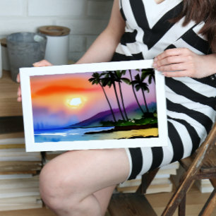 Tropiskt persikostrum poster