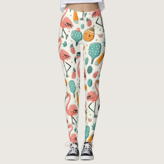 Tropiskt Pickleball Play Leggings