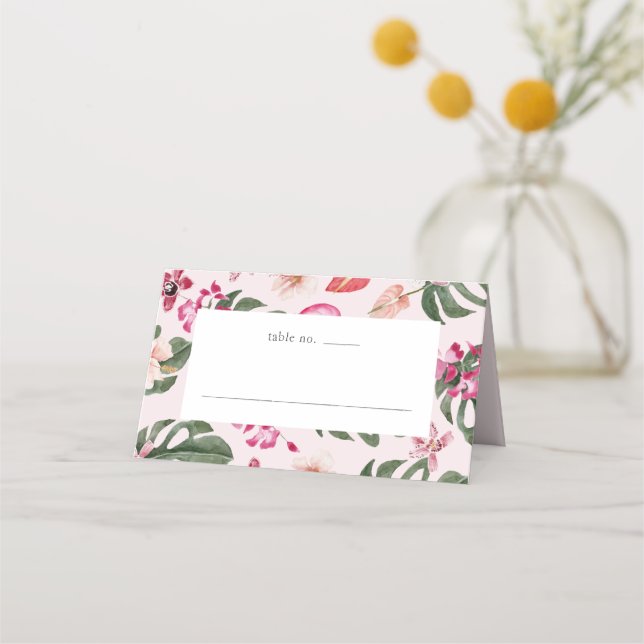 Tropiskt platskort placeringskort (Framsida)