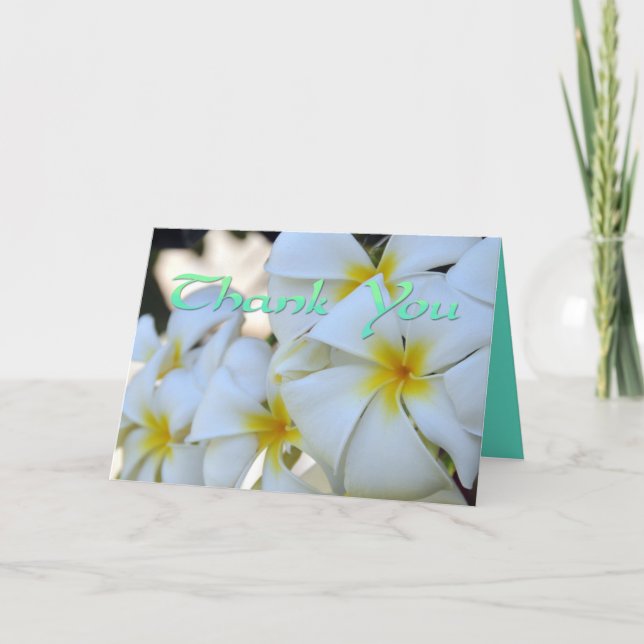 Tropiskt Plumeria Tackkort (Framsida)