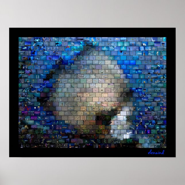 Tropiskt Poster fisk 2-mosaik (Framsidan)