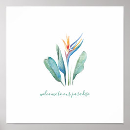 Tropiskt Poster vattenfärg