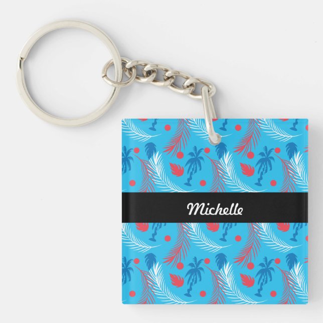 Tropiskt Puertorican Themed Island Mönster Namn (Framsidan)