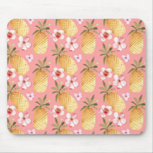 Tropiskt reflexmönster med ananas musmatta
