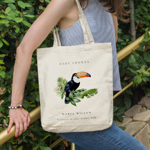 Tropiskt regnskogs-Toucan Foliage Baby Shower Tygkasse
