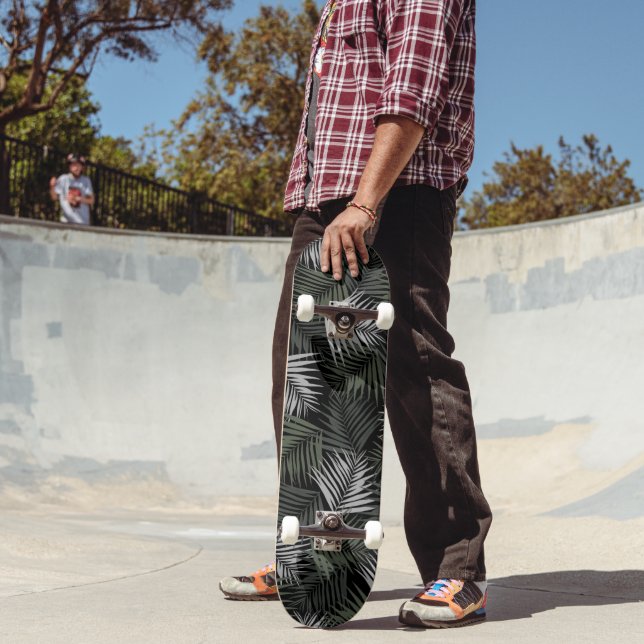 Tropiskt retro Nattricka Mönster #2 #handflatan #d Mini Skateboard Bräda 18,5 Cm (Utomhus 2)