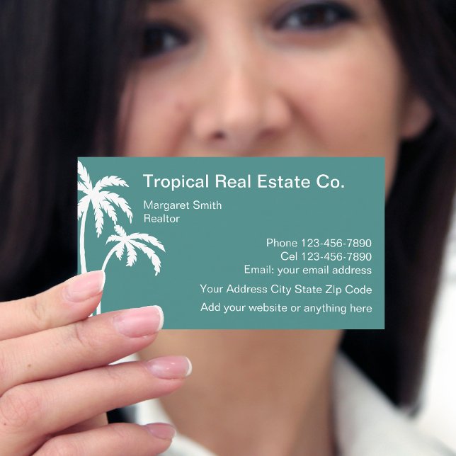 Tropiskt riktigt Gods-design Visitkort (Skapare uppladdad)