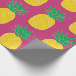 Tropiskt rosa ananas presentpapper