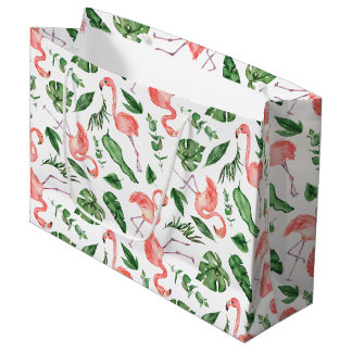 Tropiskt Rosa Flamingo Pattern