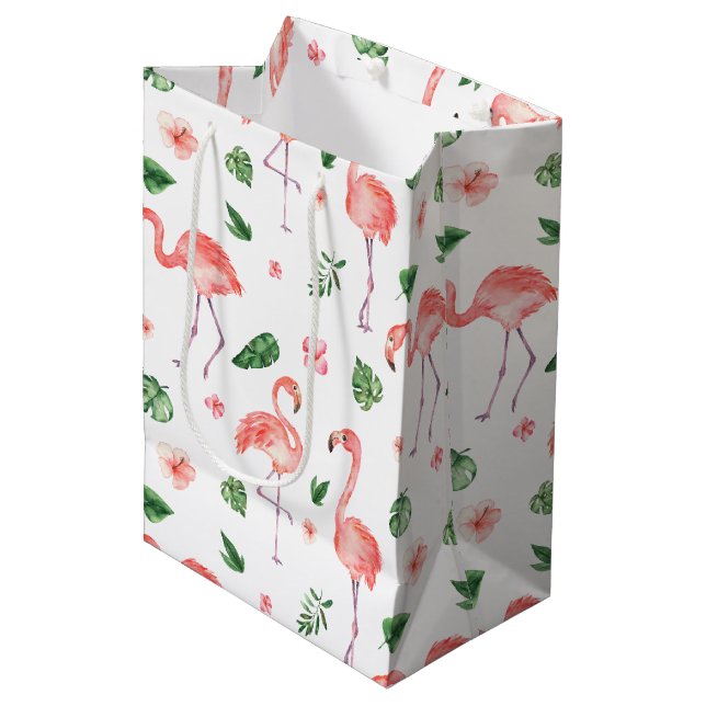 Tropiskt Rosa Flamingo Pattern (Framsidan Vinklad)