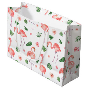 Tropiskt Rosa Flamingo Pattern