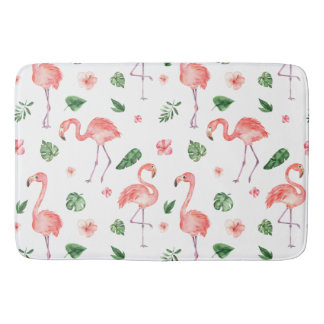 Tropiskt Rosa Flamingo Pattern Bathroom Badrumsmatta
