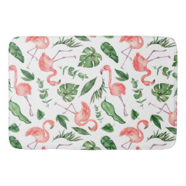 Tropiskt Rosa Flamingo Pattern v2 Bathroom Badrumsmatta