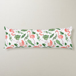 Tropiskt Rosa Flamingo Pattern v2 Kroppskudde