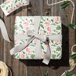 Tropiskt Rosa Flamingo Pattern v2 Presentpapper