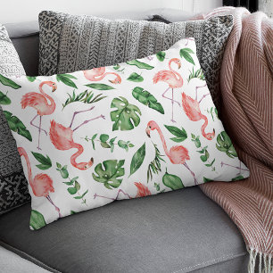 Tropiskt Rosa Flamingo Pattern v2 Prydnadskudde