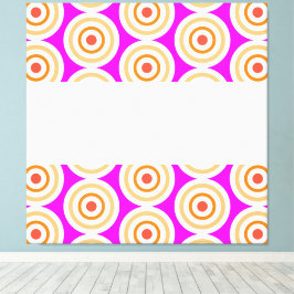 Tropiskt Rosa Orange White Geometric Art Rand Canvastryck