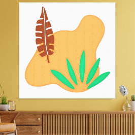 Tropiskt saldo - Abstrakt Botanical Löv Art Canvastryck