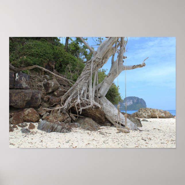 Tropiskt sandstrand poster (Framsidan)